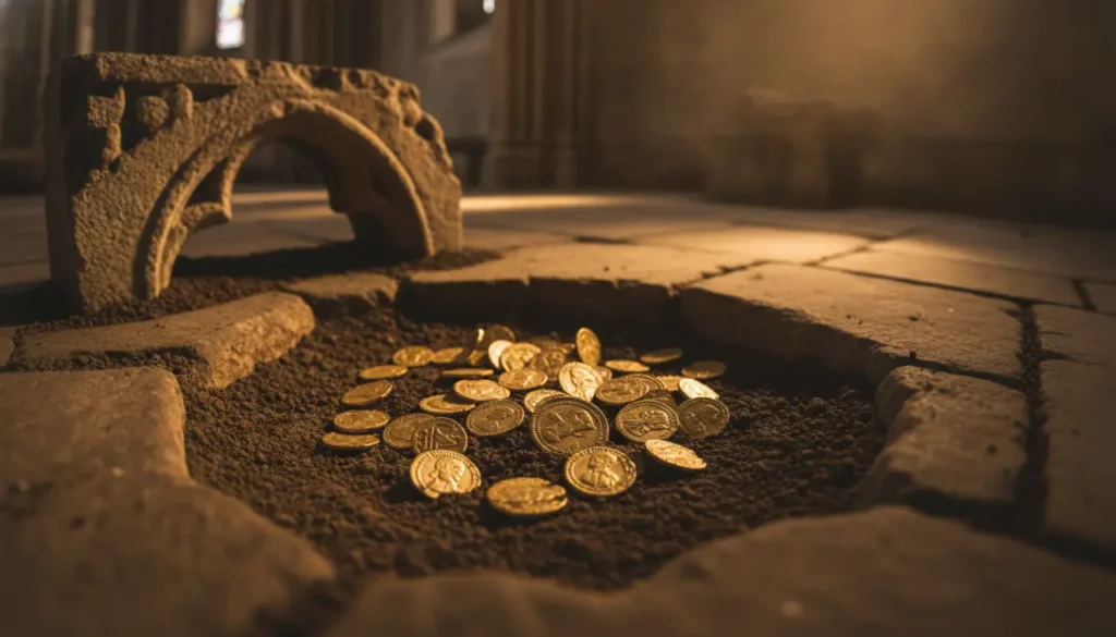 Archeolodzy odkryli pod posadzką bydgoskiej katedry setki złotych monet